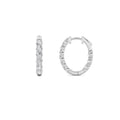 Round Shaped Lab Grown Diamond Inside Out Hoop Earrings