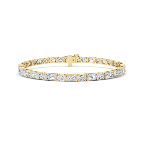 Emerald And Round Lab Grown Diamond (F/VS ) Bracelet