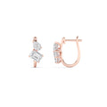 Mixed Shaped Lab Grown Diamond Toi et Moi Fashion Earrings