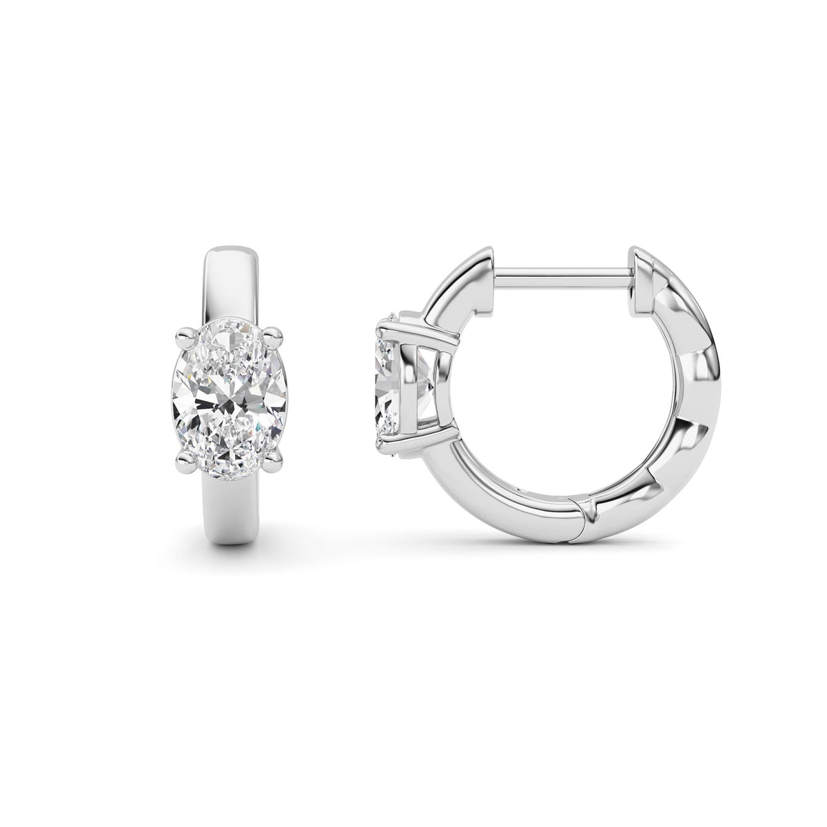 Lab Grown Diamond (F/VS ) Huggie Earrings