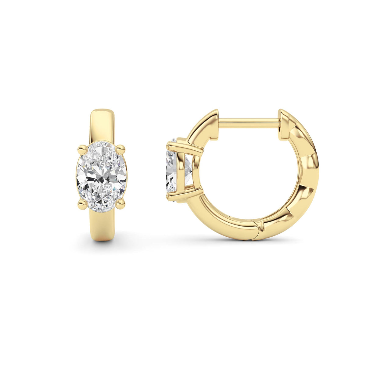 Lab Grown Diamond (F/VS ) Huggie Earrings