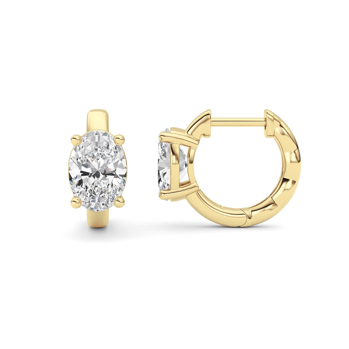 Lab Grown Diamond (F/VS ) Huggie Earrings
