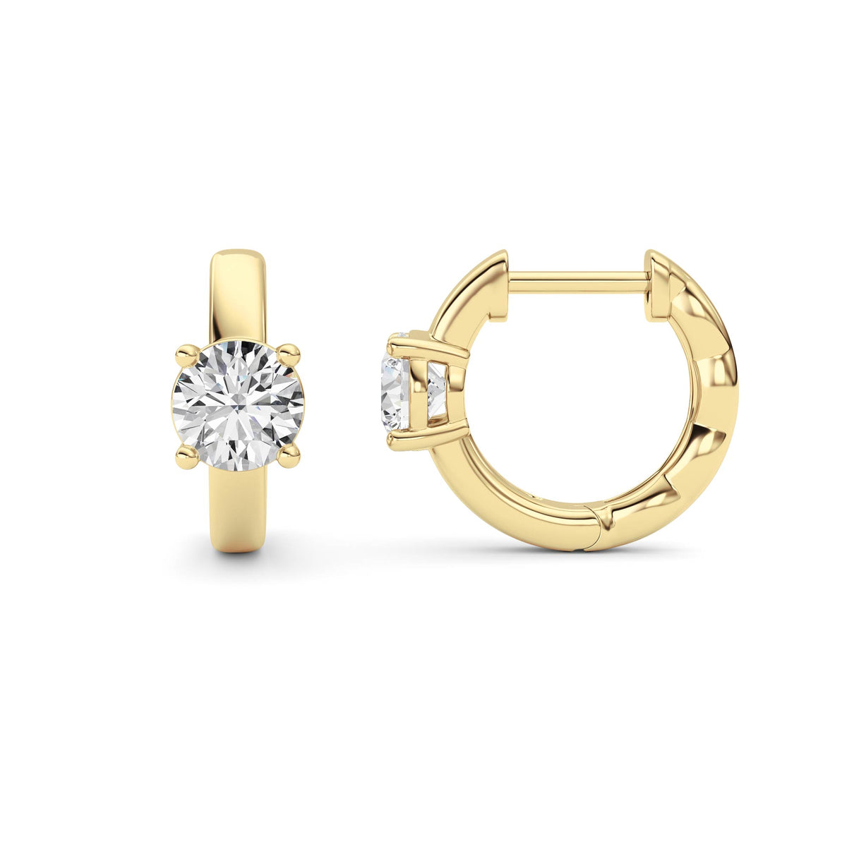 Lab Grown Diamond (F/VS ) Huggie Earrings