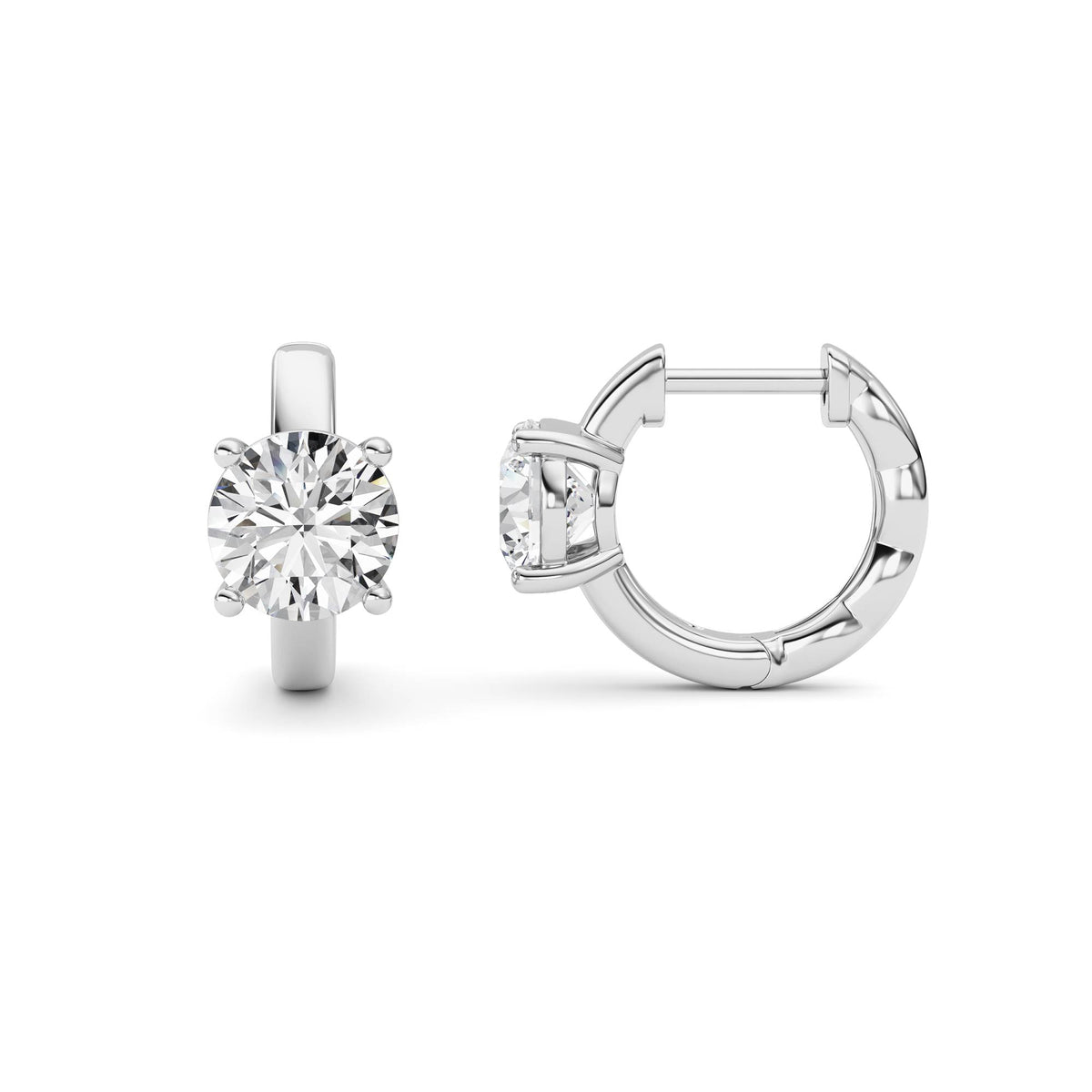 Lab Grown Diamond (F/VS ) Huggie Earrings