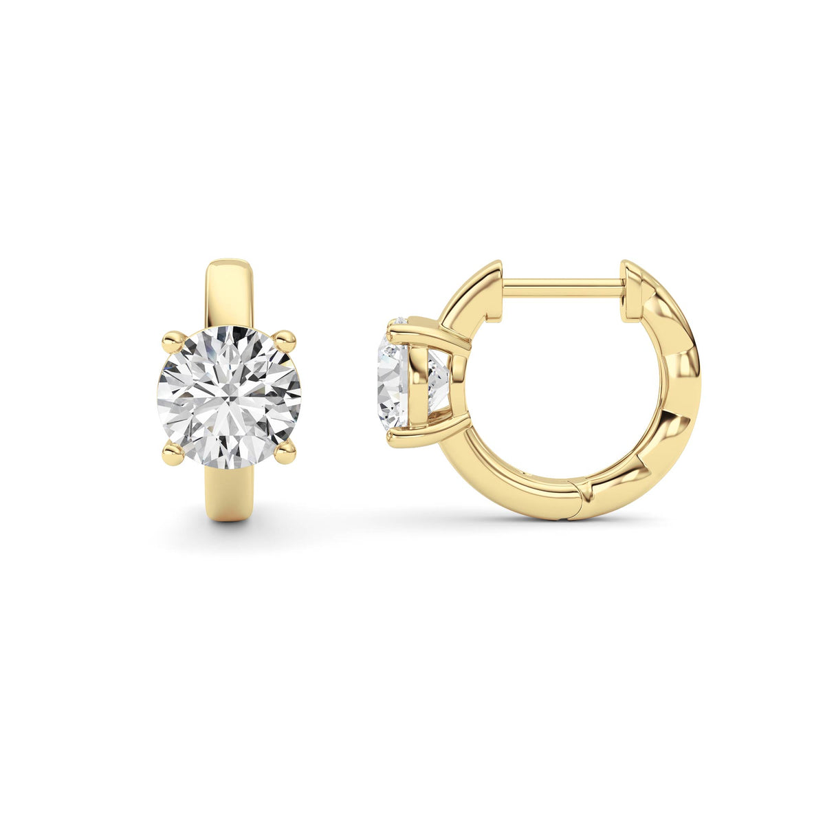 Lab Grown Diamond (F/VS ) Huggie Earrings