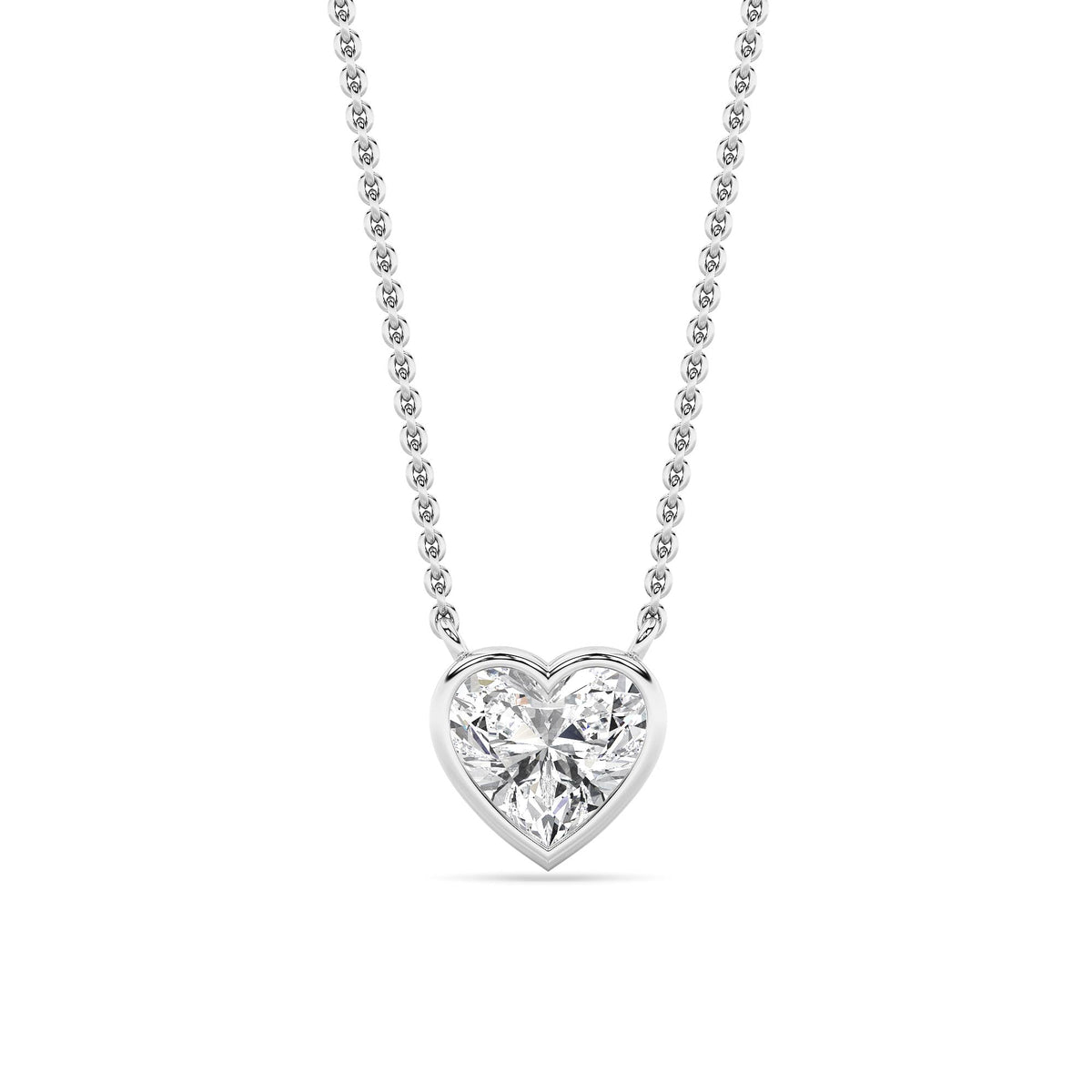 Heart Shape Lab Grown Diamond (F/VS ) Pendant Necklace