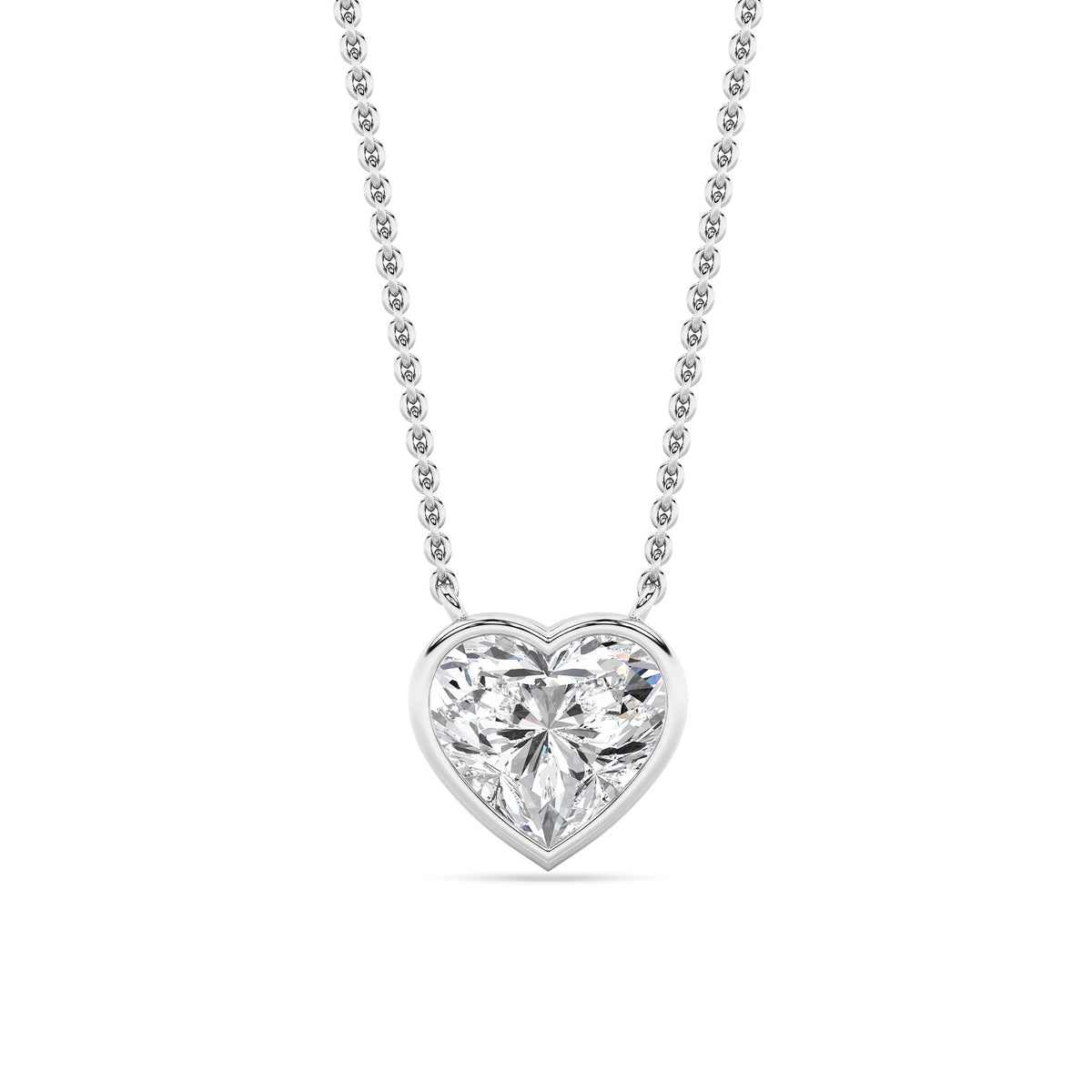 Heart Shape Lab Grown Diamond (F/VS ) Pendant Necklace