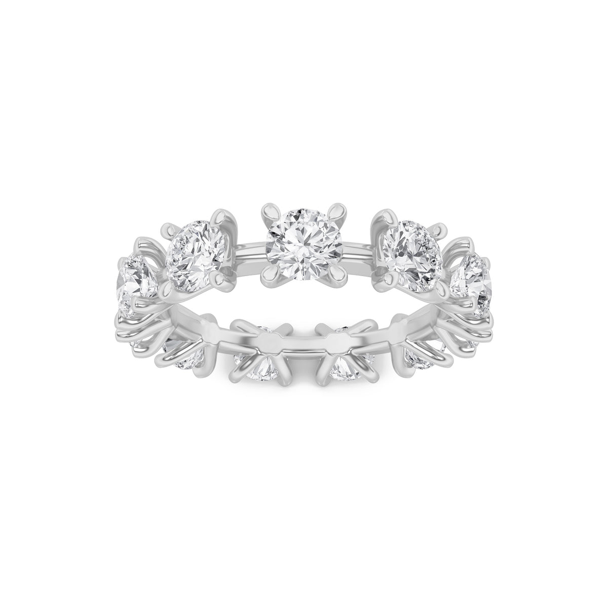 Round Shaped Lab Grown Diamond Eternity Band Ring